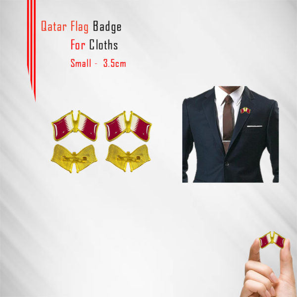 Qatar flag badge for cloth in Qatar