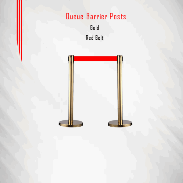Queue Barrier Posts Gold in Qatar