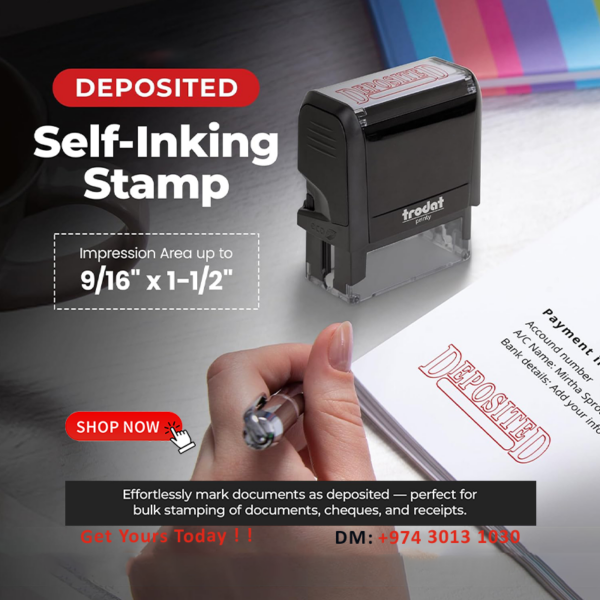 stamp DEPOSITED in Qatar