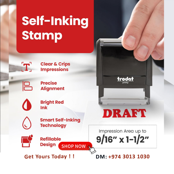 stamp DRAFT in Qatar