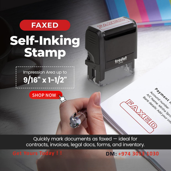 stamp FAXED in Qatar