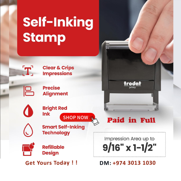 stamp PAID IN FULL in Qatar