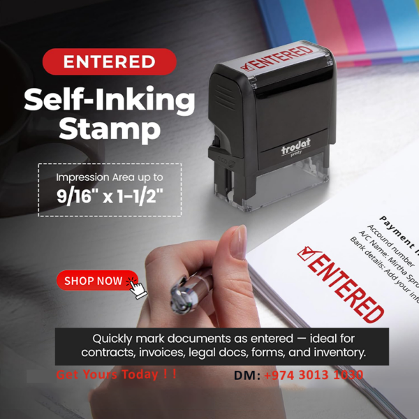 stamp ENTERED in Qatar