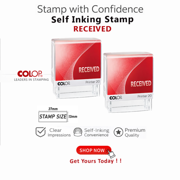 RECEIVED Self inking Stamp in Qatar