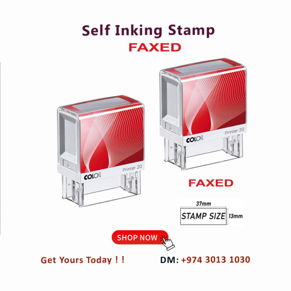 FAXED Self inking Stamp in Qatar