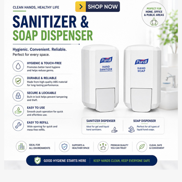 Soap and Sanitizer Dispenser Purell in Qatar